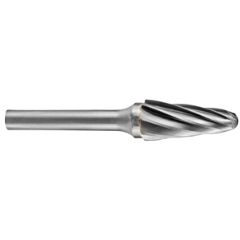 UNIKUT CARBIDE BURR 1/2 X 1-1/8IN X 1/4IN TAPERED RADIUS AC